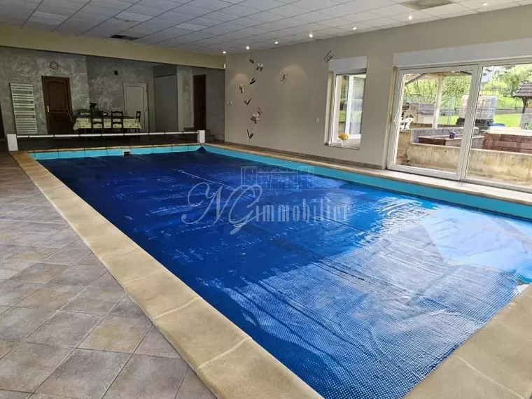 Exceptionnelle maison de 345 m² sur un terrain d’1.85 hectare  avec piscine intérieure et deux étangs à Chémery (F-57)